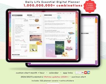 Hobonichi Digital Planner 2026, Undated, lifetime, custom daily planner, iPad Android, GoodNotes Notability