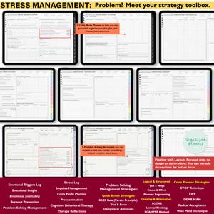 ADHD Digital Planner 2026, undated, lifetime: Custom Daily Habit & Stress for iPad Android GoodNotes