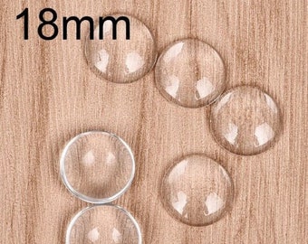 100pcs 10mm Round Clear Glass Cabochons Clear Glass Resin Pendant Glass
