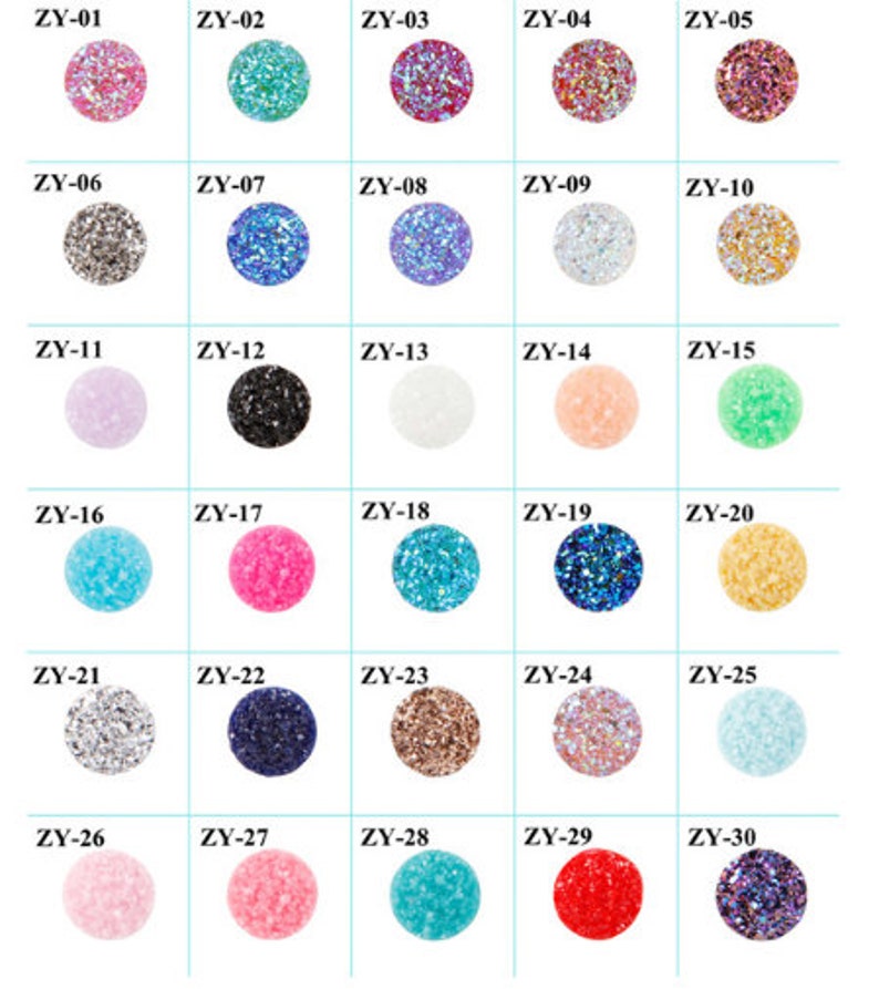 10mm Bezel Earring Blanks With Faux Druzy Cabochons and Earring Back Earring Kit Rose Gold Bezel Earring Studs Choose Your Color
