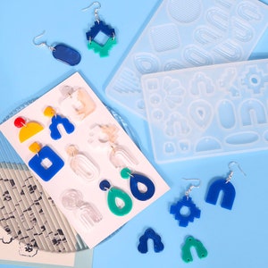 Crystal Epoxy Resin Mold Earrings Pendant Casting Silicone Mould DIY Crafts Handmade Decorative Jewelry Making Tools