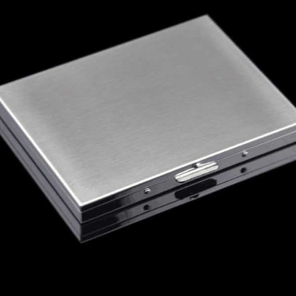 Business Card Case - Metal Business Card Holder - Metal Card Case - Blank Card Holder Frame - Holds a standard sized card