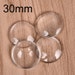 Domed Glass Cabochons 30mm - Clear Round Magnifying Dome Cabs - For Cameo Pendants, Photo Jewelry, Rings Necklaces - DIY Craft Glass Cover 