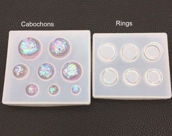 Ring Silicone Mold - Pendant Silicone molds - Finger Ring Mold- craft mold,cabochon mold, jewelry mold, resin mold, clay mold, flexible mold