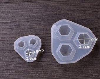 1pcs Silicone Mold for jewelry Diamond Pendant Resin epoxy Silicone Mould handmade tool Diamond gem mould