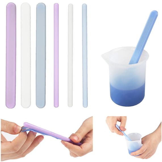 Resin Silicone Stir Stick Shaker Handle DIY Crystal Epoxy Resin Mold Mixed Glue Colorful Practical Jewelry Making Tools Kit
