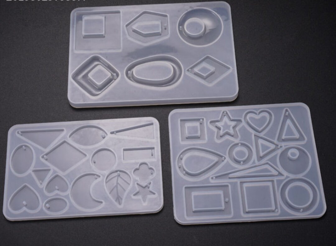 Jewelry Pendant Silicone Mold Resin Pendant Mold With Hole Cabochon