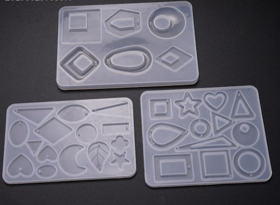Jewelry pendant silicone mold resin pendant mold with hole Cabochon silicone earring pendant molds craft mould for Jewelry pendant making