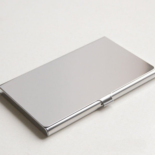 Stainless Steel DIY Name Card Box - Blank Name Card Box Container - Photo Card Case - Frame Name Card Holder - Name Card Container