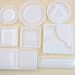 High quality Ashtray silicone mold Epoxy resin round/square ashtray mold for gift diy craft making supplies ashtray Crafts