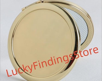 70mm Compact Mirro Blank, Blank Compact, Round Blank Compact Tray - Dia. 57.1mm - Compact Mirror Supply - personalized Compact Mirror