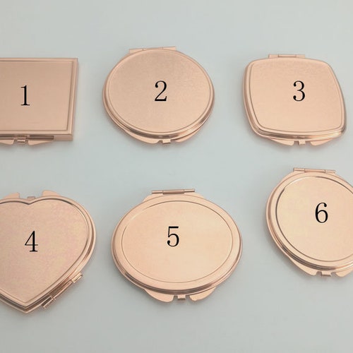 Pocket Mirror Blank Compact Mirrors Supply Rose Gold Mirror Etsy