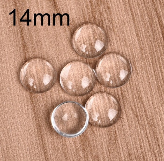 Craftdady - Set di 50 cabochon in vetro trasparente da 40 mm, con retro piatto, per foto e ciondoli