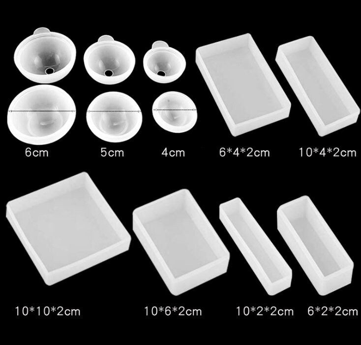 Resin Mold Kits Pendant Silicone Molds Hanging Hole Etsy