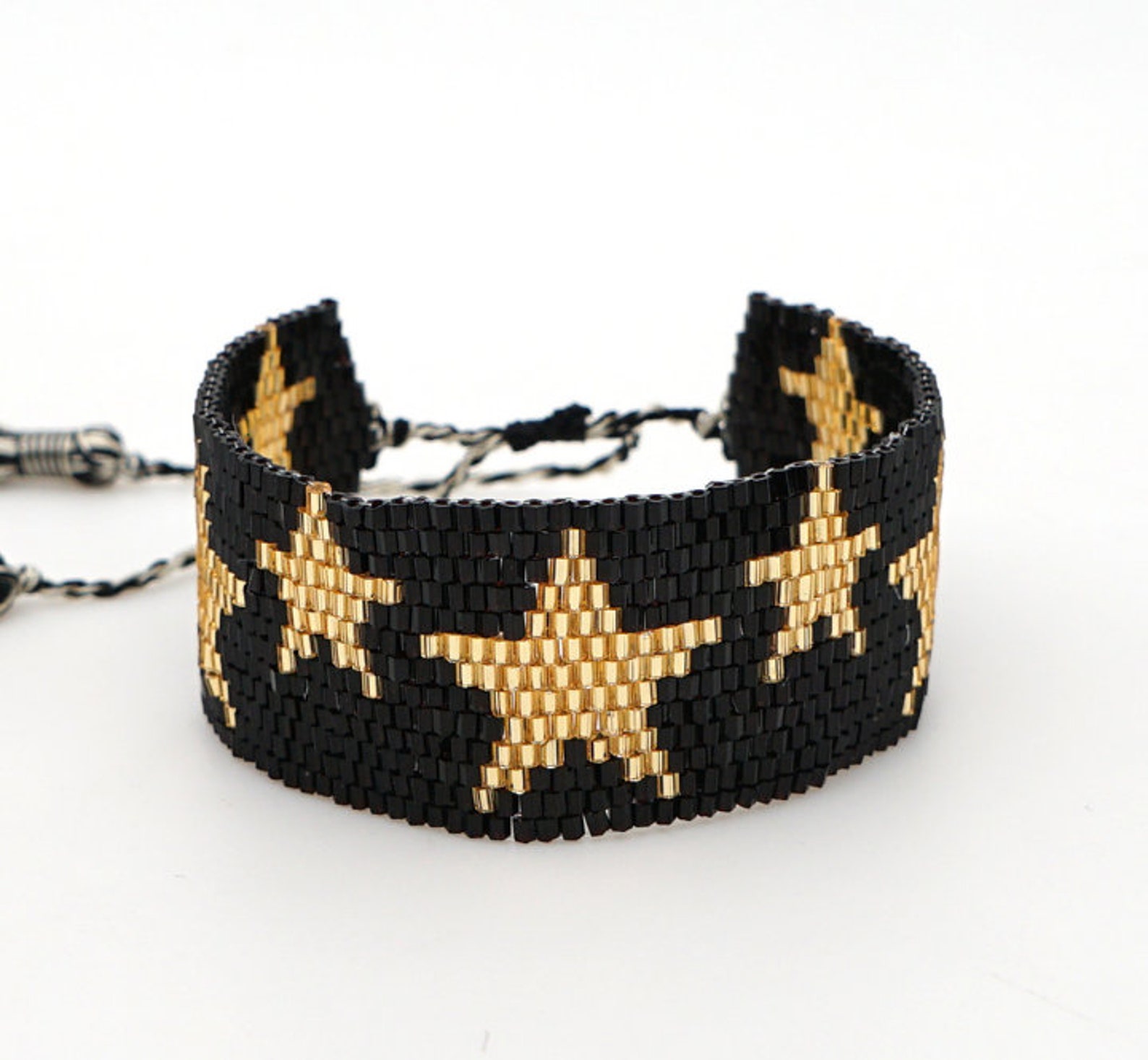 Beaded Bracelet Star Bead Bracelet Adjustable Beaded Bracelet Etsy