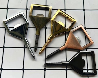 Square Metal Bottle Opener Blank Stainless Steel Flat Bottle Opener Inserts Kit Threaded Beer Opener Hardware