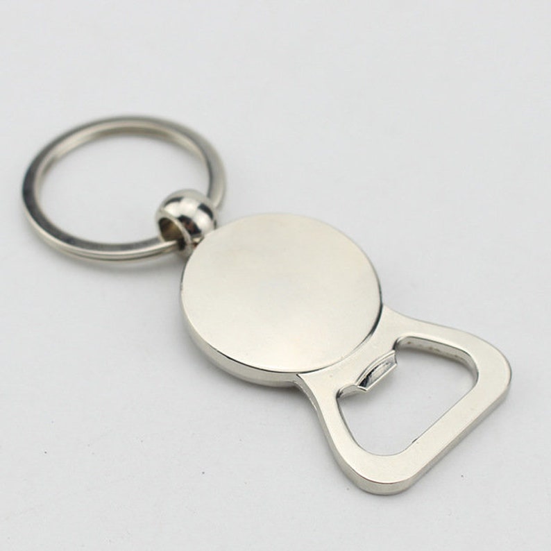 25mm New Bottle Opener Keychains Zinc Alloy Round Keyrings for Etsy