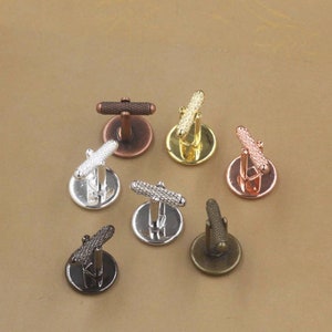 Stainless Steel Spacer Cufflink Base Settings: 6-25mm Tie Tack Pins for DIY Jewelry Making
