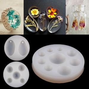 1pcs Silicon Resin Mold - Pendant Resin Silicone Mould Jewellery Making - Epoxy Resin Craft Mold -Silicone Mold Resin Cabochons