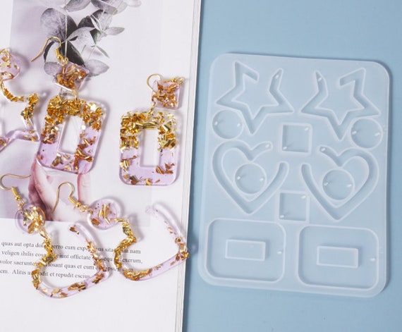 Earring Epoxy Resin Molds, Bohemian Retro Star Dangle Mirrored Style Resin Earring Molds for Women DIY Fashion Jewelry Resin Earrings