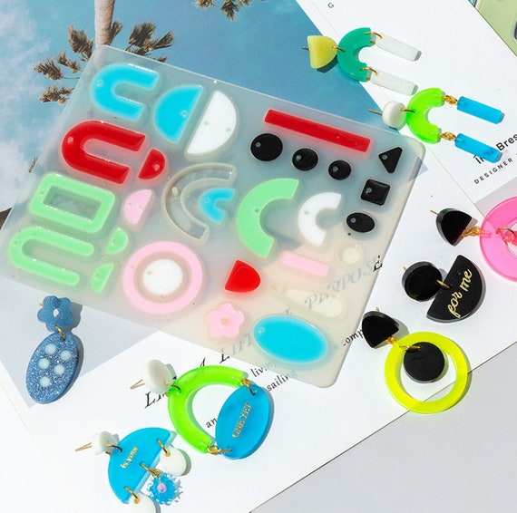 Earring Silicone Mold Resin Pendant Mold With Hole Cabochon