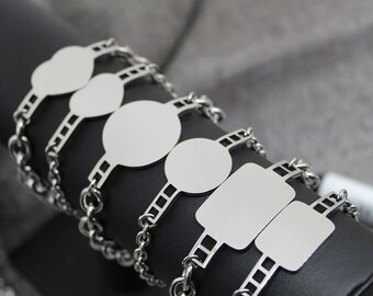 Stanless Steel Bracelets -DIY bracelet blank- Women's & Men's Bracelets - Couple Lover Bracelets