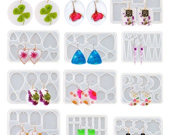 Earring Pendant Silicone Mold Epoxy Resin Jewelry Making Mold Geometry Butterfly DIY Charms Pendant Mould Creative Jewelry Craft