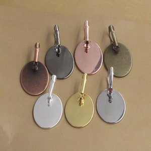 10x14mm/13x18mm/18x25mm Oval Bezel Earring Blank-Bezel Earring-Cabochon Settings Earring Blanks-Earring Tray-French Lever Back Earring Blank