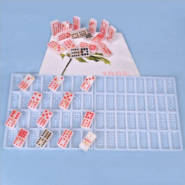 Handmade Resin Domino Silicone Molds Jewelry Accessories Making Epoxy Resin Craft Cabochons Board Charms DIY Resin