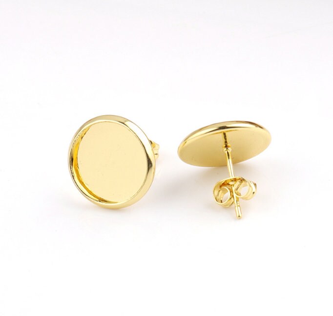 Gold Stainless steel Stud Earrings main image 1