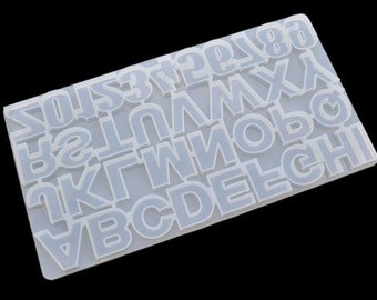NUOVO stampo in resina siliconica-pendente resina stampo in silicone-resina epossidica stampo artigianale-alfabeto inglese stampo in silicone cabochon in resina-stampo cabochon