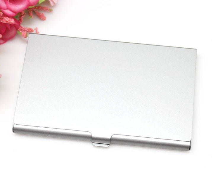 Business Card Case Metal Business Card Holder Metal Card Etsy