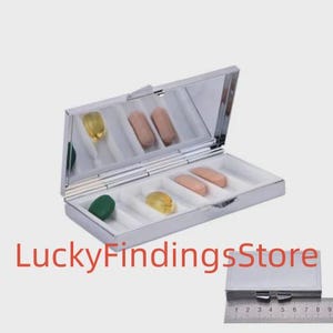 7Days Blank Compartment Pill Box, Rectanlge pill BOX,Container-blank pill case-pill box frame-pill container, Weekly pill box