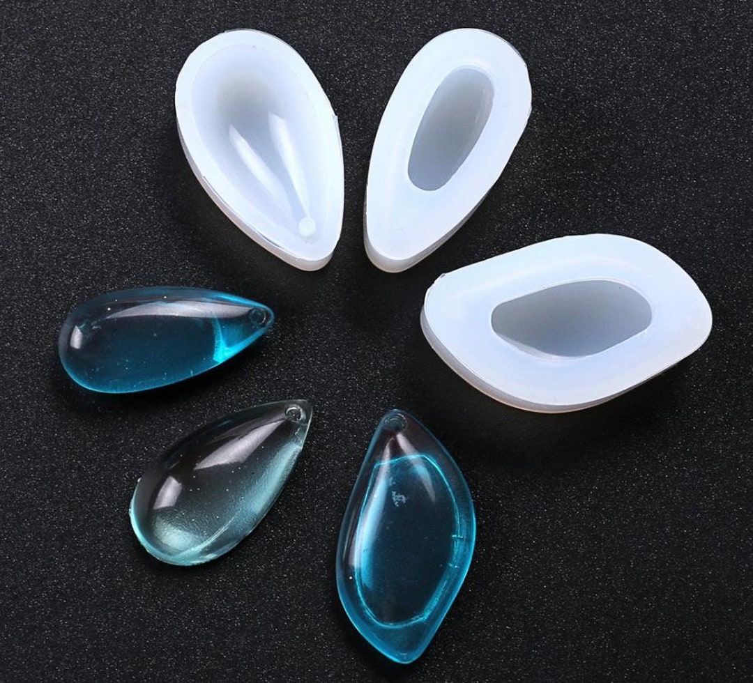 Teardrop Pendant Silicone Mold Cabochon Silicone Mold With a Hanging ...