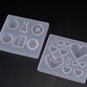 New Heart Silicone Mold - Resin Cabochon Mold - craft mold,cabochon mold, jewelry mold, food mold, resin mold, clay mold, flexible mold
