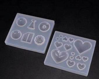 Stampo in silicone New Heart - Stampo Cabochon in resina - stampo artigianale, stampo cabochon, stampo per gioielli, stampo alimentare, stampo in resina, stampo di argilla, stampo flessibile