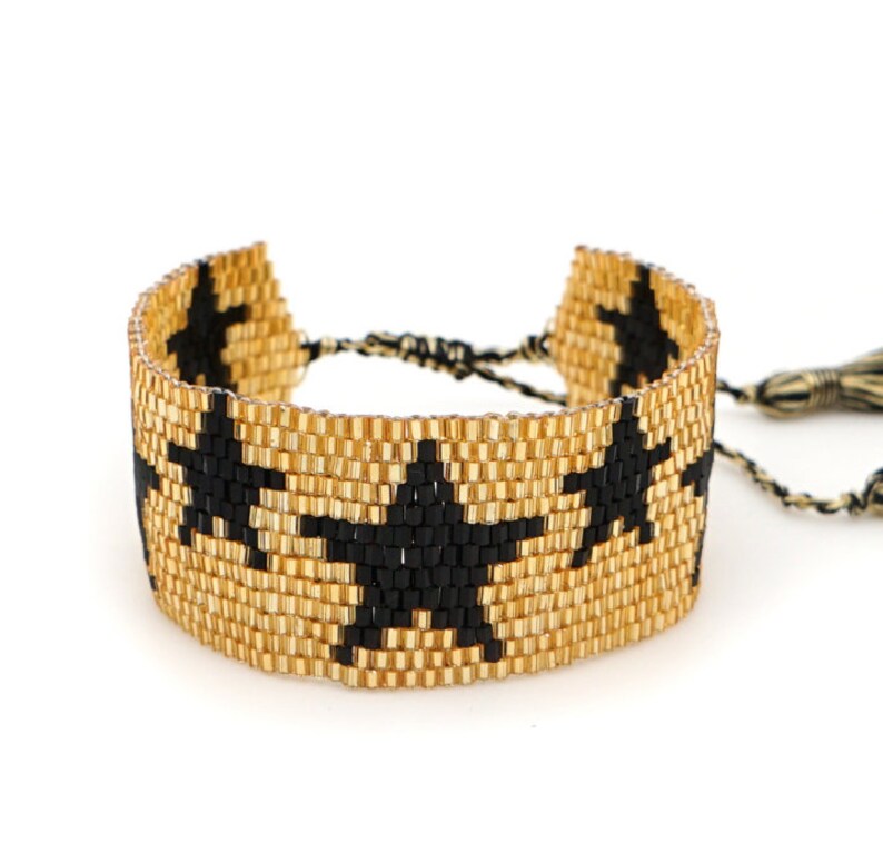 Beaded Bracelet Star Bead Bracelet Adjustable Beaded Bracelet Etsy