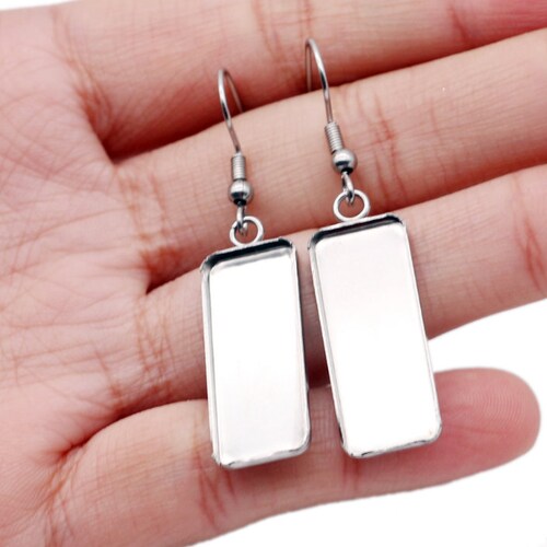 Surgical Steel Bezel French Earring Bases Blanks Earring Etsy