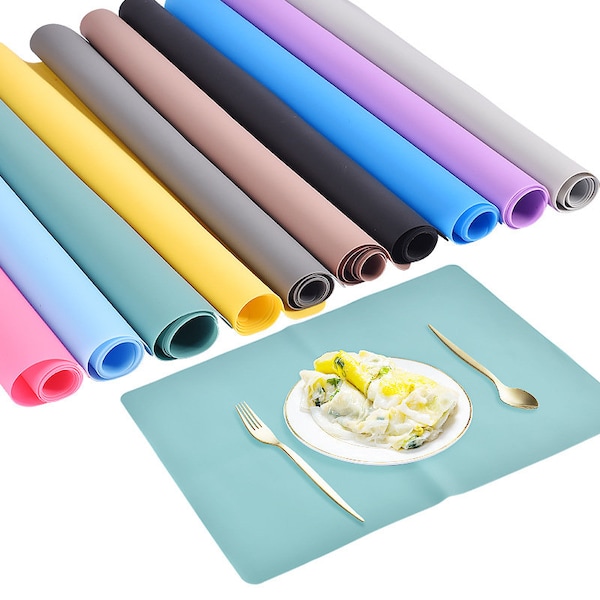 Tampon en silicone, tapis de 14 couleurs, outil artisanal, plaque collante résistante aux hautes températures pour outil de fabrication d'époxy à monter soi-même