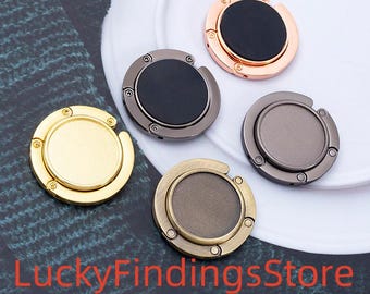 30mm Various Colors Bag Hook-Blank DIY Foldable Glossy Handbag Bag Hook Folding Hook