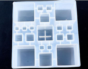 Square Clear Epoxy Resin Mold-Silicon Mold for Jewelry Making-DIY Craft Mold -Silicone Mold Resin Cabochons