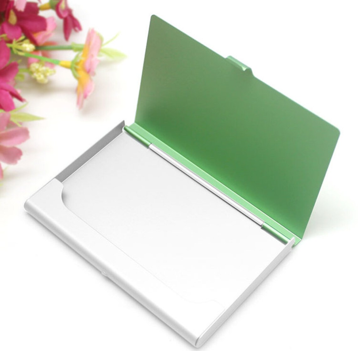 Business Card Case Metal Business Card Holder Metal Card Etsy