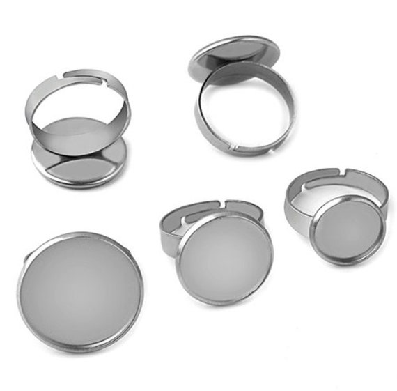Jewelry Making Stainless Steel Ring Blanks 20pcs Stainless Steel