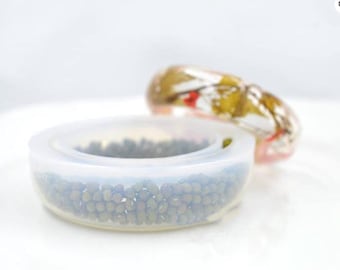 Stor silikonform för armband - Resinform - Armbandsform - Epoxiform för gör-det-själv-smycken - Rombisk armbandsform - Resinarmbandsform