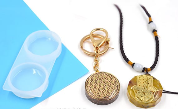 Round Silicon Mold - 35mm Pendant Mold - Gem Mold - Resin Mold - epoxy charms pendant - Resin Silicon Mold - DIY Silicon Mold