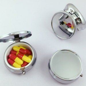 DIY Pill Box - Single Blank Compartment Pill Box Container - Weekly Blank Pill Case - Pill Box Frame - Compartment Pill Container
