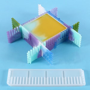Adjustable frame bracket crystal epoxy resin mold DIY desktop swing table storage mirror silicone resin mold