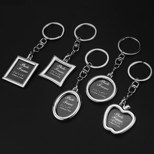 Photos Key Chain - Key Chain Blank - Round/oval/square/heart Bezel ...