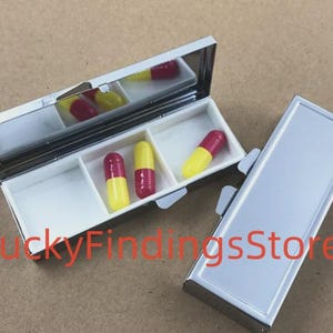 3Days Blank Compartment Pill Box, Rectanlge pill BOX,Container-blank pill case-pill box frame-pill container, 3Days pill box