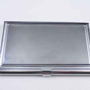 Porte-cartes de visite en métal - Porte-cartes en métal - Cadre vierge pour cartes de visite - Peut contenir une carte de taille standard